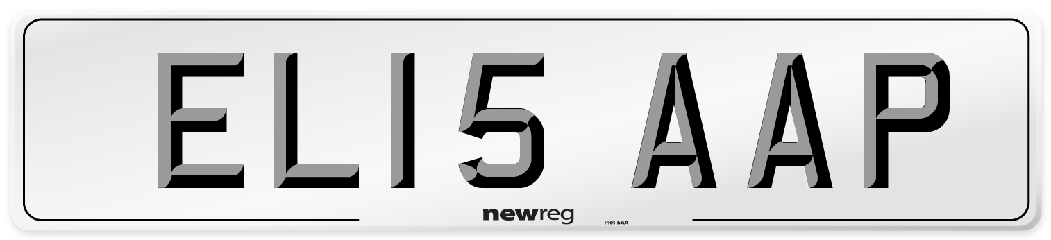 EL15 AAP Number Plate from New Reg
